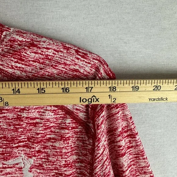 BADGER SPORT WOMEN'S 1/4 ZIP LIGHTWEIGHT PULLOVER IN HEATHERED RED COLOR SIZE XL - Picture 6 of 11